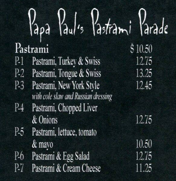 Menu at The Bagel Deli & Restaurant, Denver