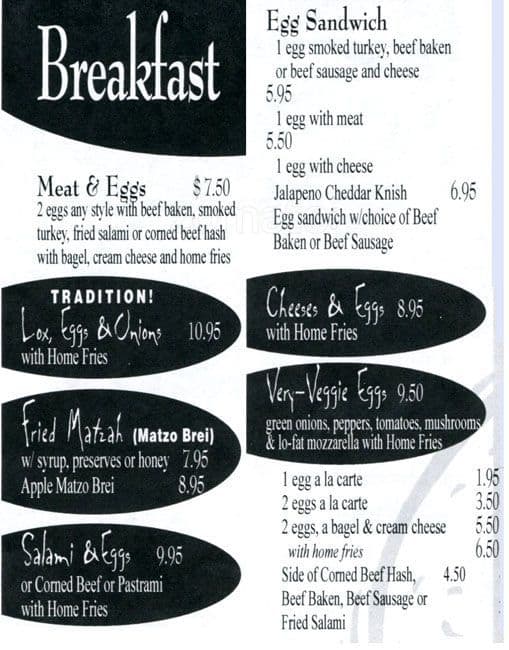 The Bagel Deli Menu, Menu for The Bagel Deli, Hampden, Denver