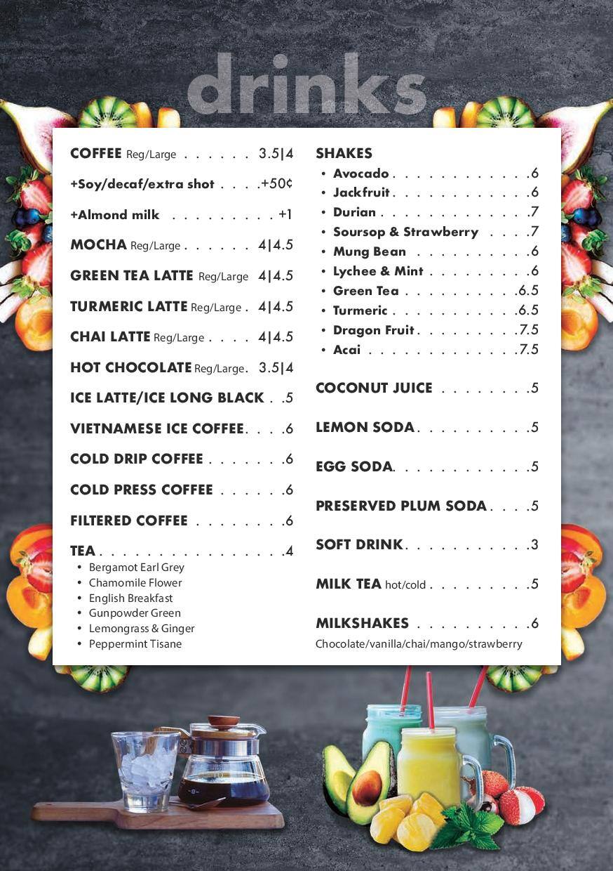 Menu At Phoodle Restaurant, Eastgardens