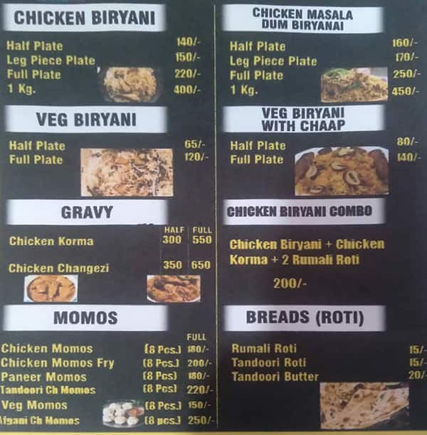 Menu Of Abc Biryani Wala Sector 37 Faridabad