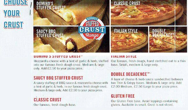 Domino's Pizza - Manchester - Didsbury menu