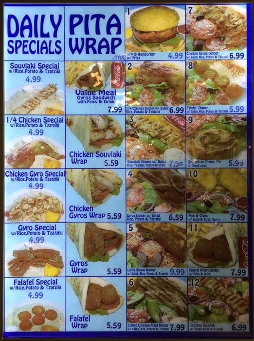 El Greeko menu