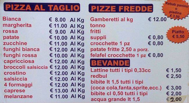 Menu di Bakkar Pizzeria 
