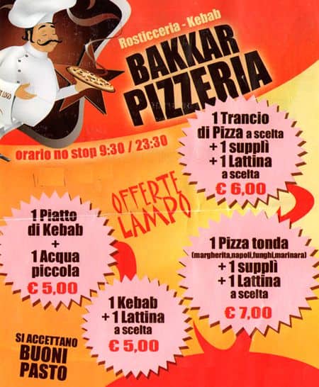 Menu di Bakkar Pizzeria 