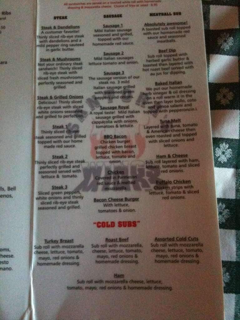 Menu at Santora's Pizza Subs & Wings pizzeria, Mission Viejo