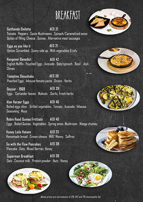 Menu at The Flipside Restobar, Dubai, Century Village