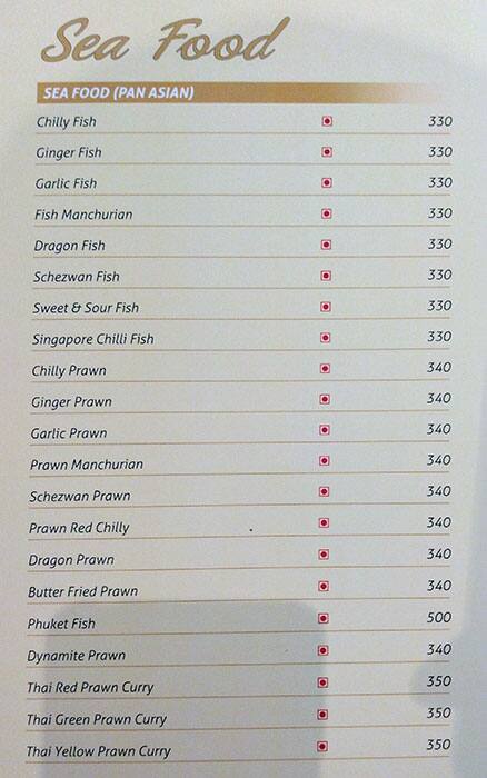 Buhari Restaurant menu