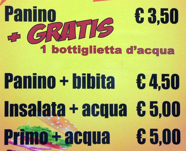 Menu di Bar Matricola 