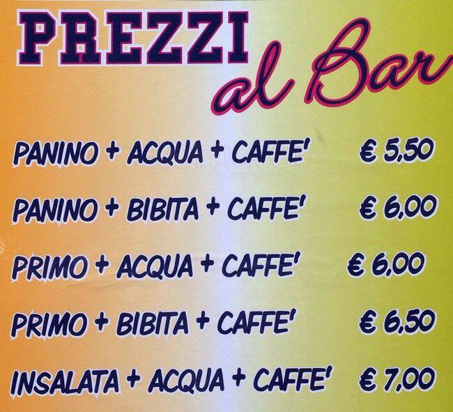 Menu di Bar Matricola 