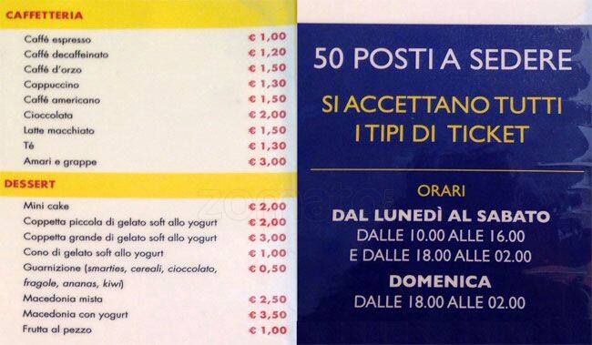 Menu di Piada e Brusca 