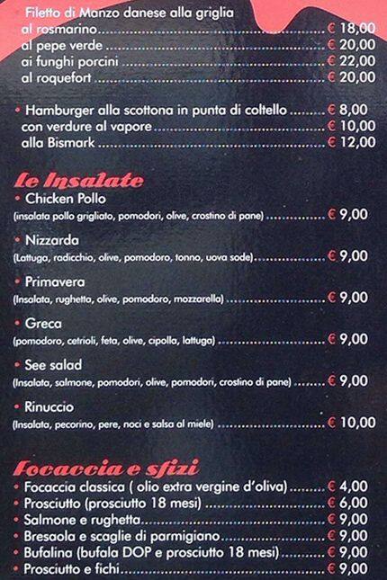 Menu di Fichimori 
