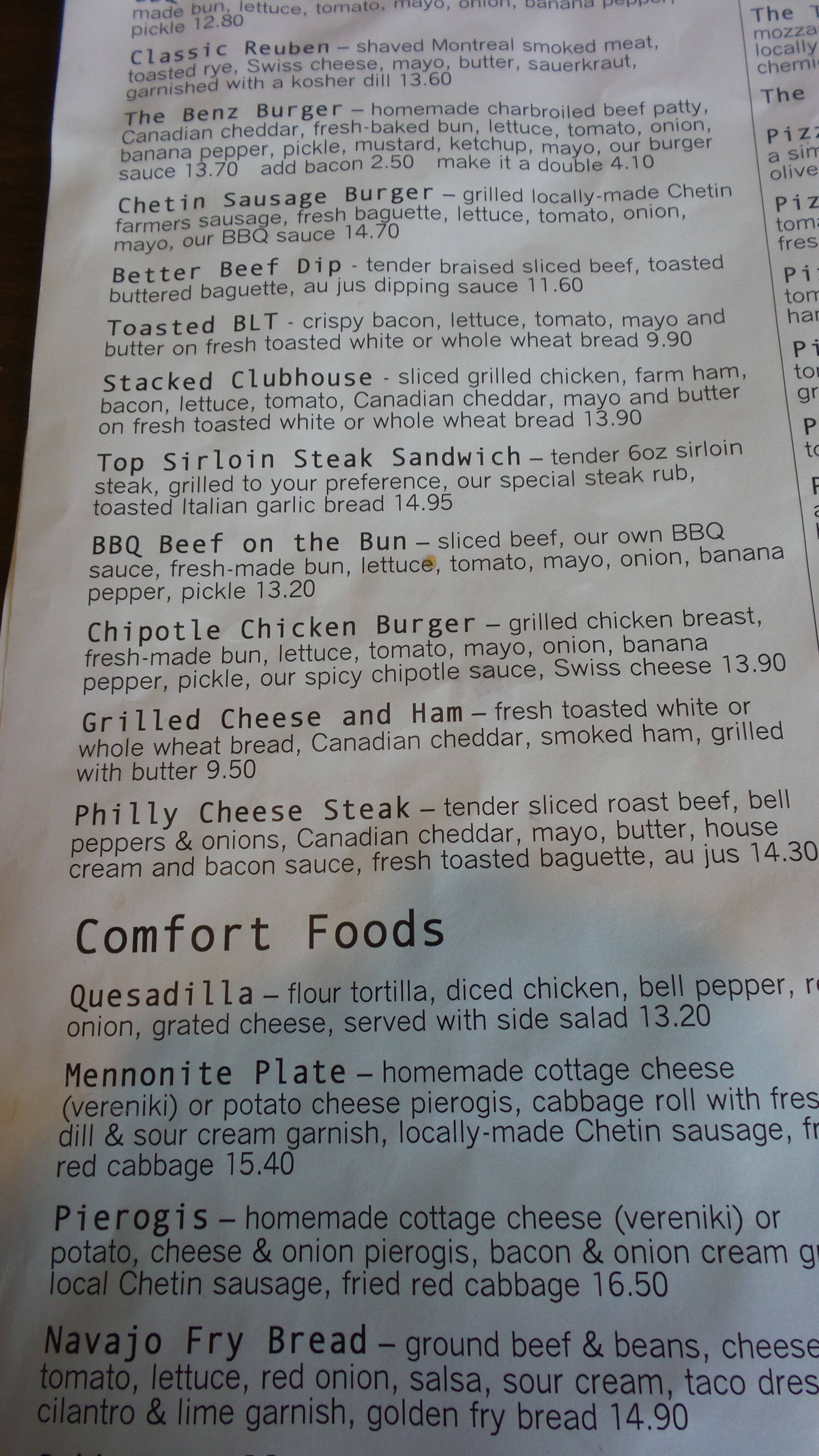 Menu at Country Cousins restaurant, Linden