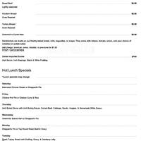 Greenhills Traditional Irish Bakery Menu Greenhills Traditional Irish Bakery Menu