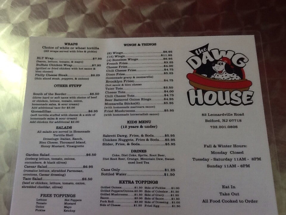 Dawg House Menu, Menu for Dawg House, Belford, Belford - Urbanspoon/Zomato