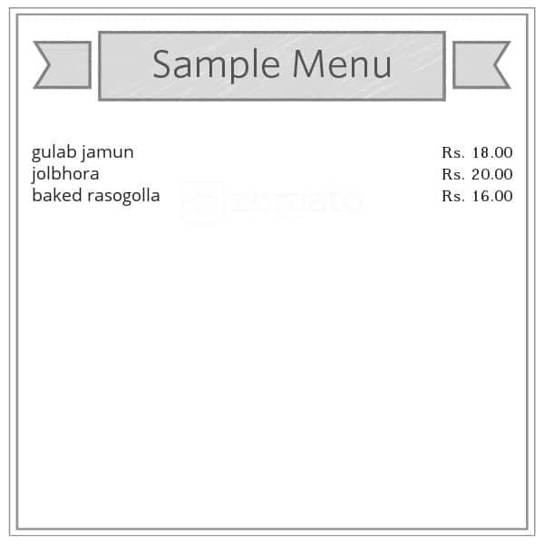 Balaram Mullick & Radharaman Mullick menu