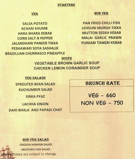 Pirates of Grill Menu, Menu for Pirates of Grill, Rajouri Garden, New