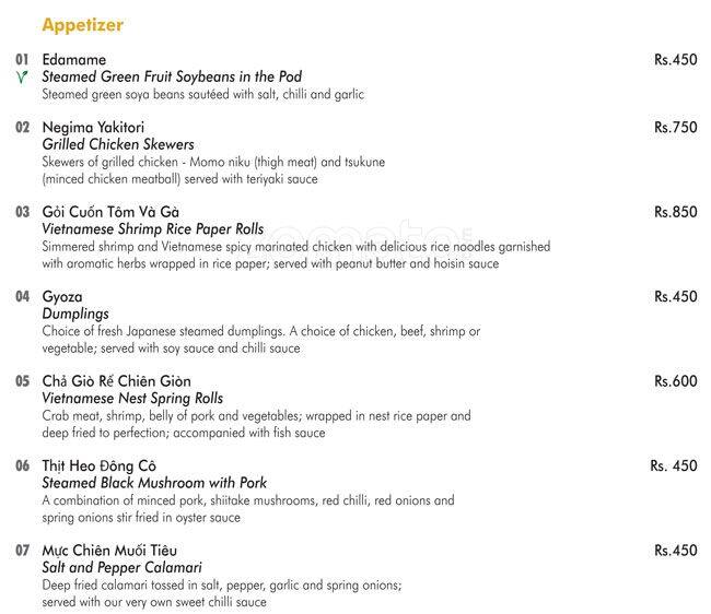 Noodles Cinnamon Grand Menu, Menu for Noodles Cinnamon Grand