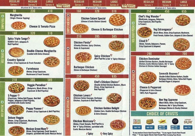 Domino's Pizza Menu, Menu for Domino's Pizza, Sarabha Nagar, Ludhiana ...