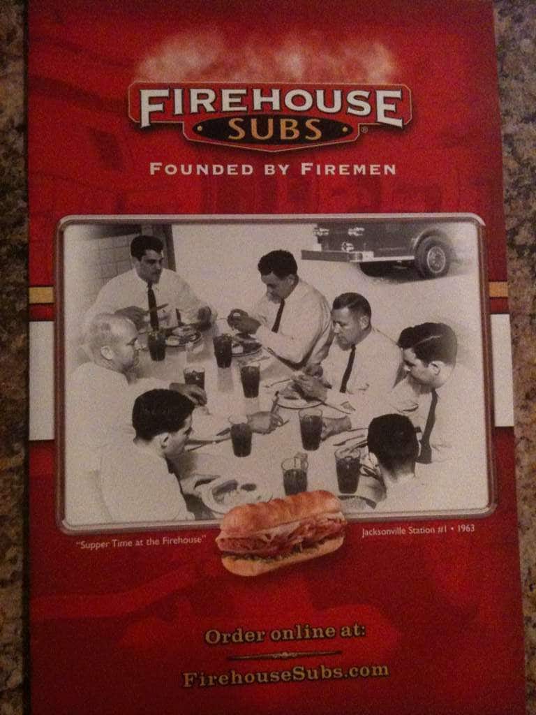 Firehouse Subs Menu, Menu for Firehouse Subs, Greenland, Jacksonville
