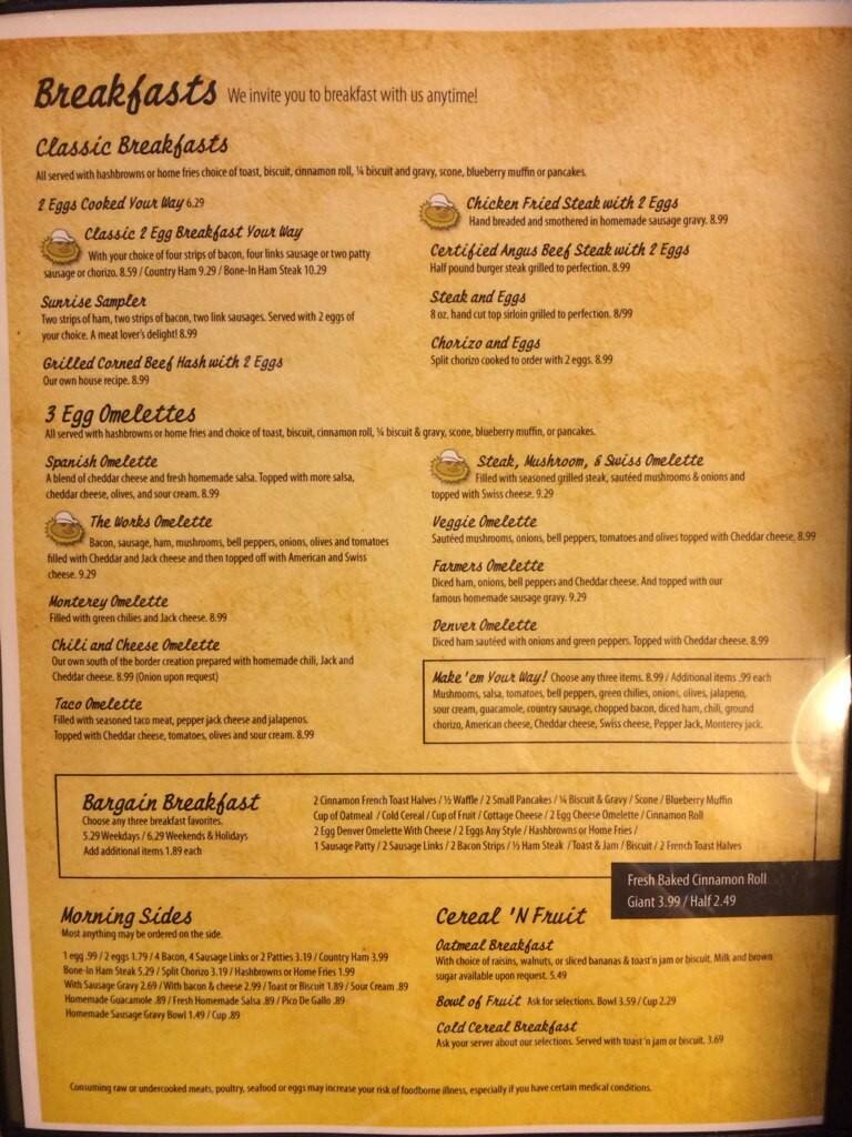 Menu at Huck House Brunchette cafe, Garden City