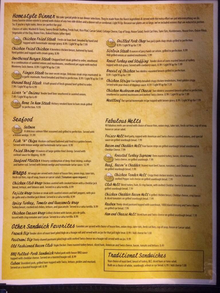 Menu at Huck House Brunchette cafe, Garden City