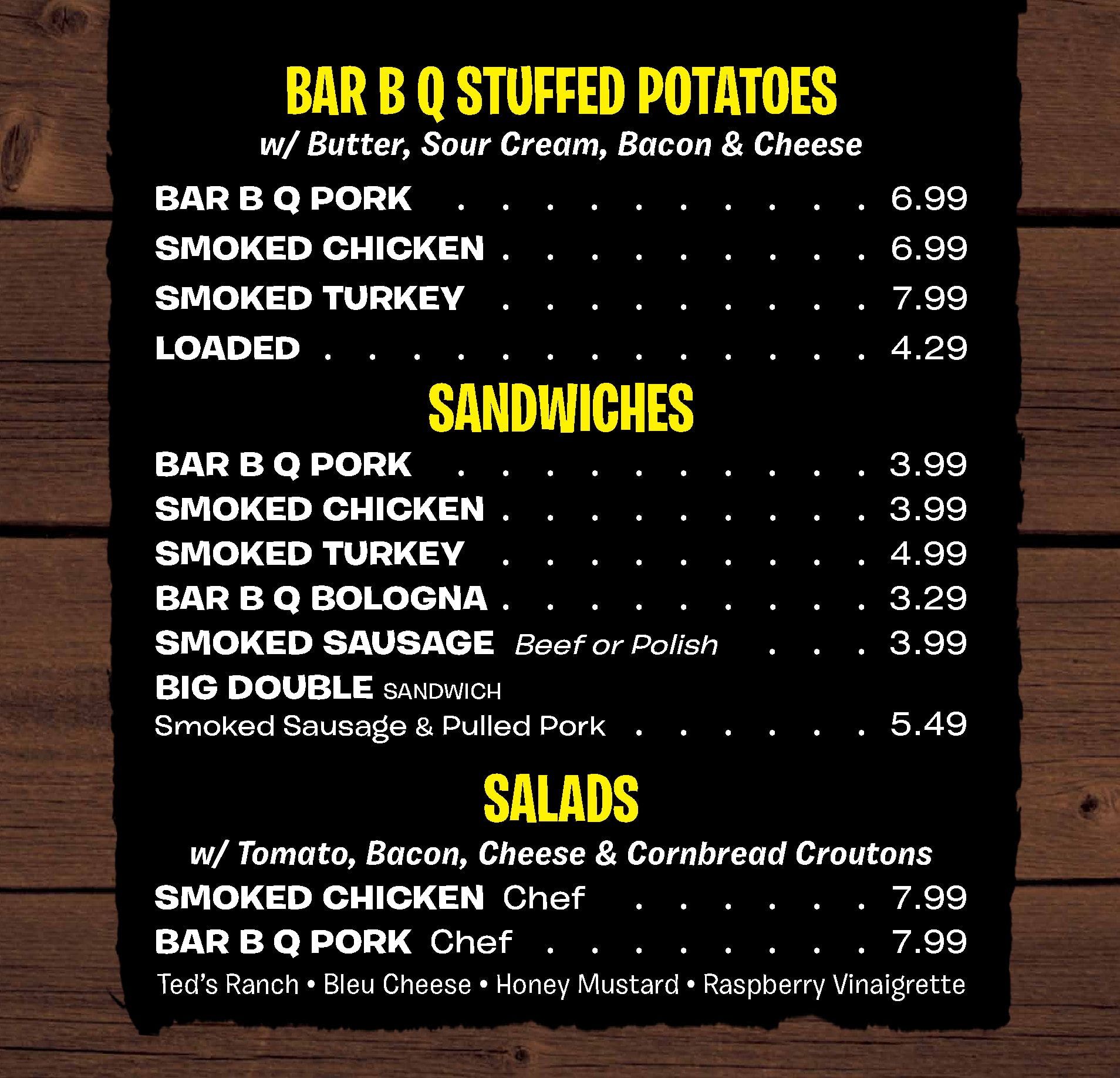 huntsville bbq menu