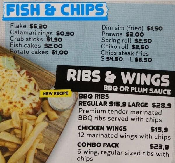 Menu at Oz Pizza Delight pizzeria, Berwick