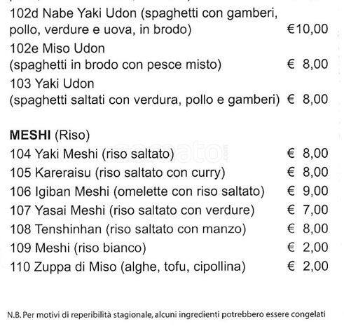 Menu di Igiban 