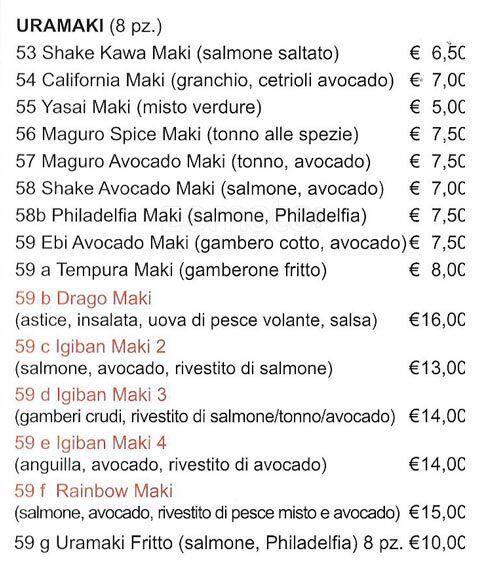 Menu di Igiban 