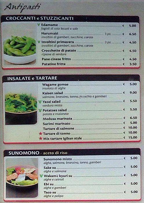 Menu di Igiban 