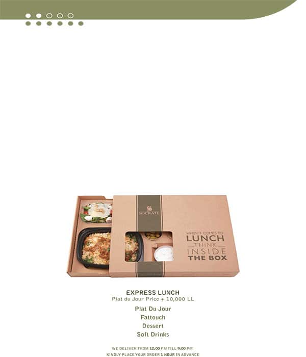 Socrate Restaurant menu