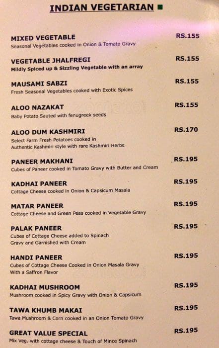 The Orchid Menu Menu Untuk The Orchid Jakhan Dehradun