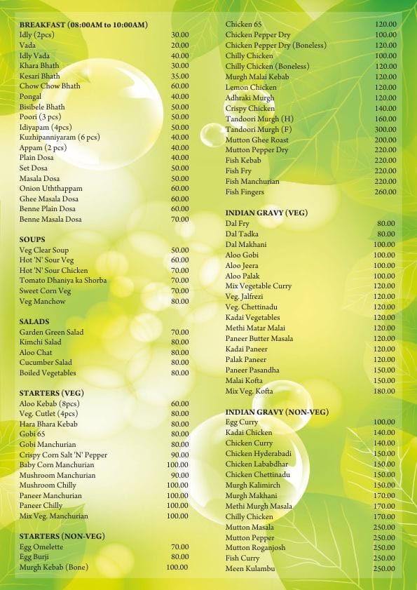Tea Garden Menu, Menu for Tea Garden, Indiranagar, Bangalore Zomato