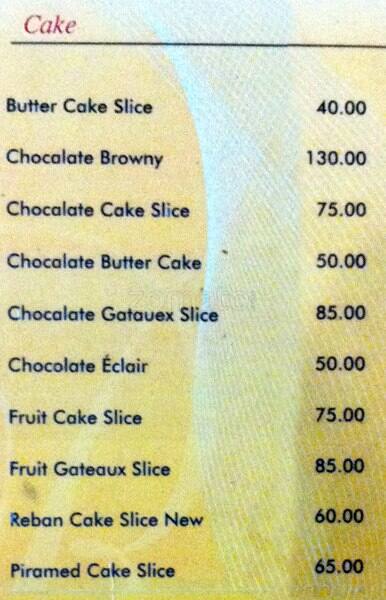 Raffles Deli menu