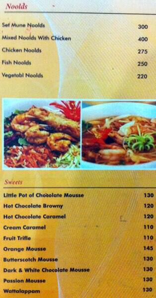 Raffles Deli menu
