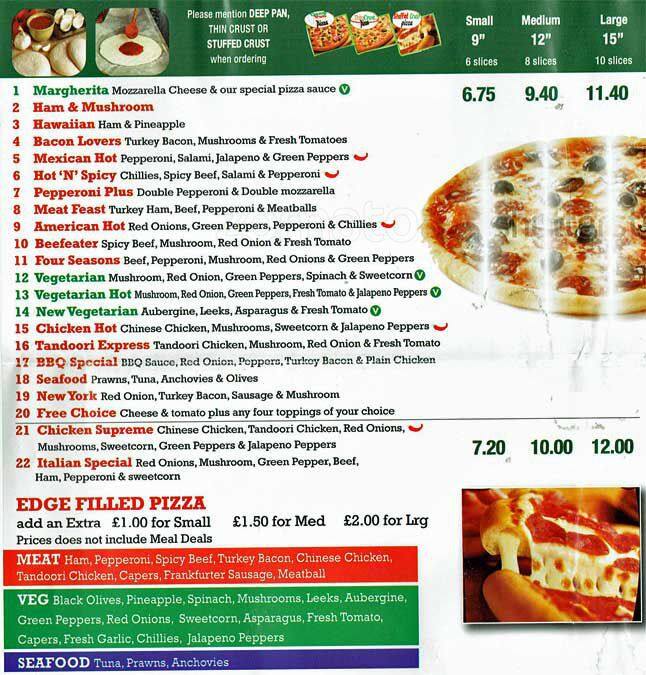 US Way Pizza Menu, Menu for US Way Pizza, Hoxton, London ...