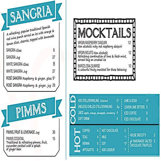 Menu at Rustico pub & bar, Rockingham