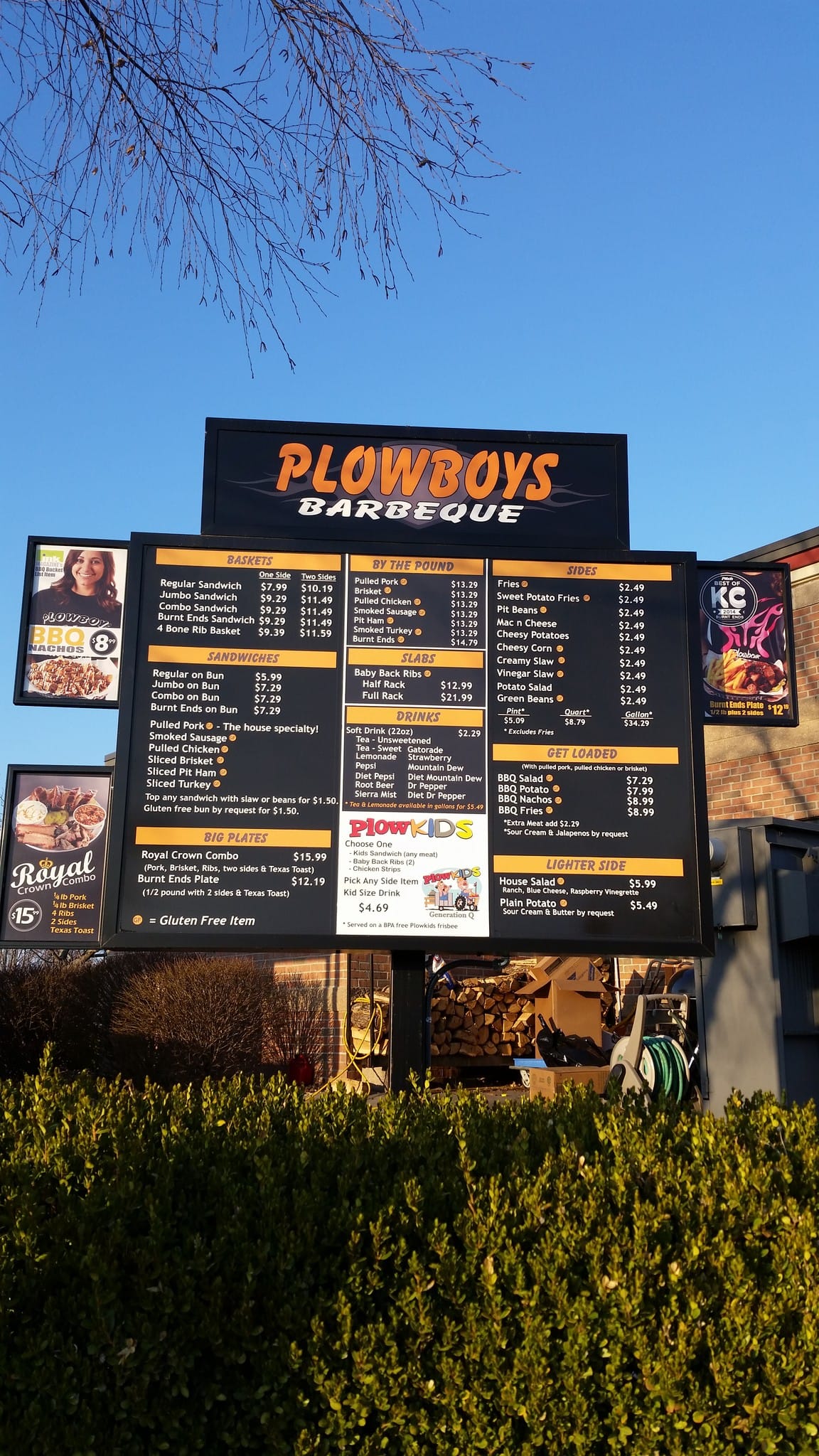 Plowboys BBQ a Kansas City, Missouri Foto del Menu con Prezzi