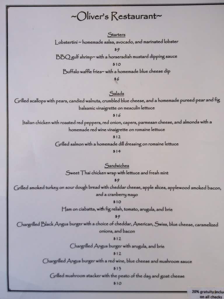 Oliver's Menu, Menu for Oliver's, Georgetown, Portland - Urbanspoon/Zomato