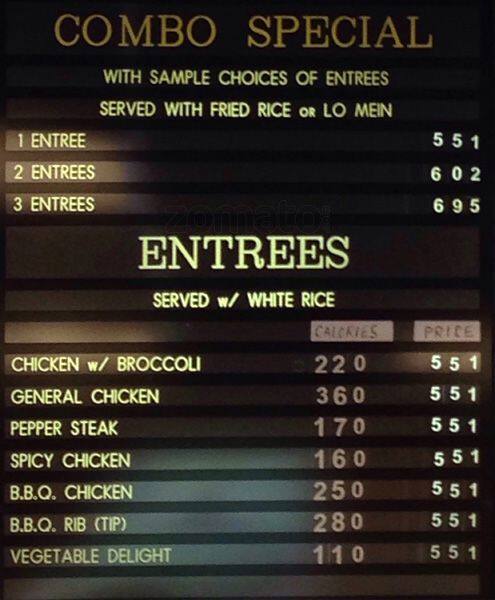 Master Wok menu