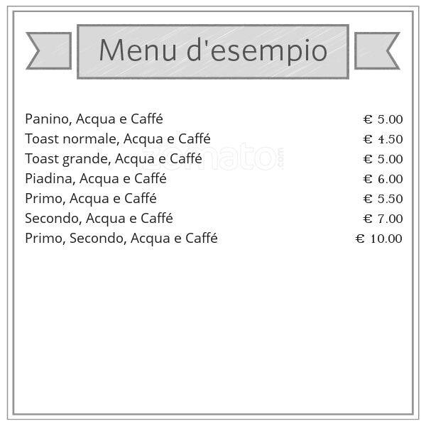 Menu di Bar Tabacchi Murat 