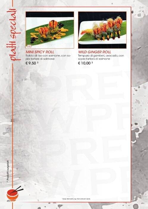 Menu di TAKO sushi (ex Wild ginger) 