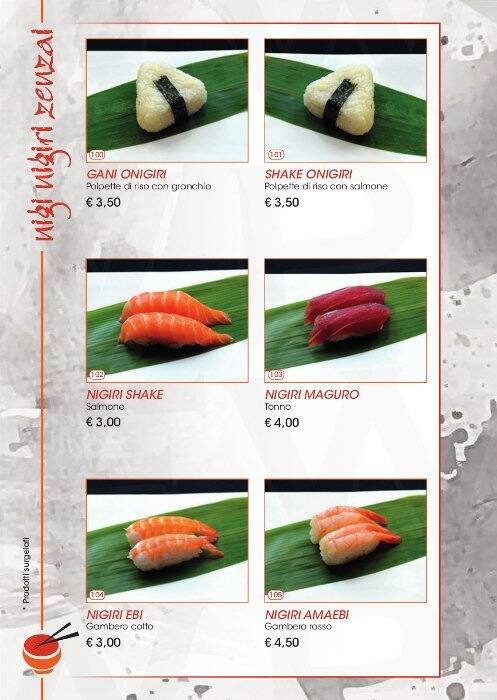 Menu di TAKO sushi (ex Wild ginger) 