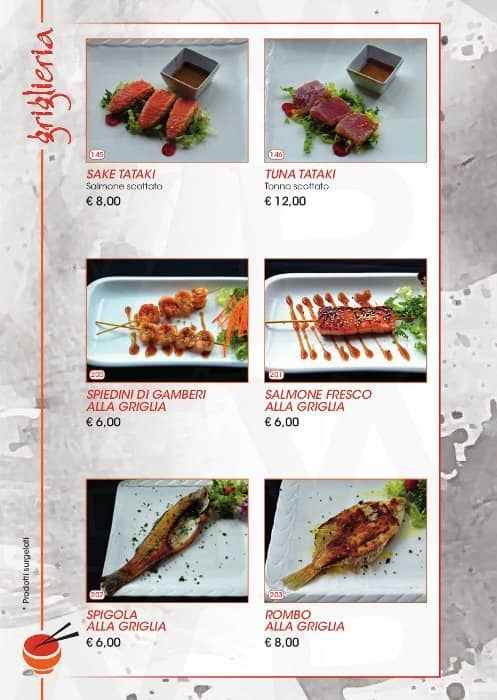 Menu di TAKO sushi (ex Wild ginger) 