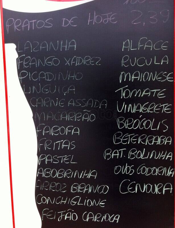 Restaurante Castelo cardápio