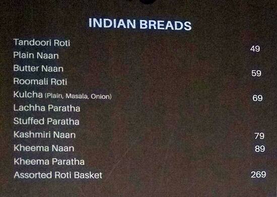Tabla menu