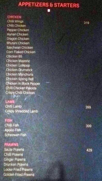 Tabla menu
