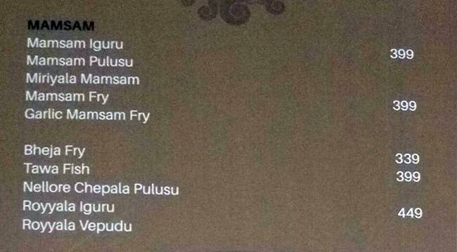 Tabla menu
