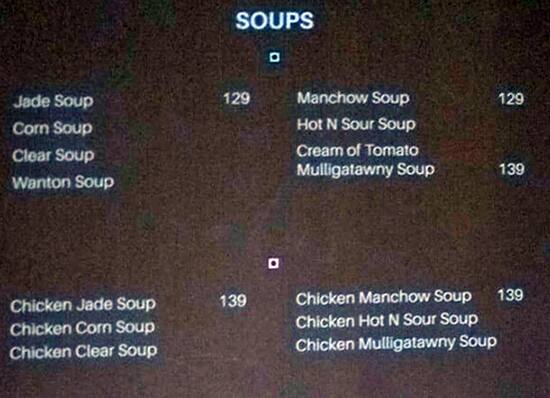 Tabla menu