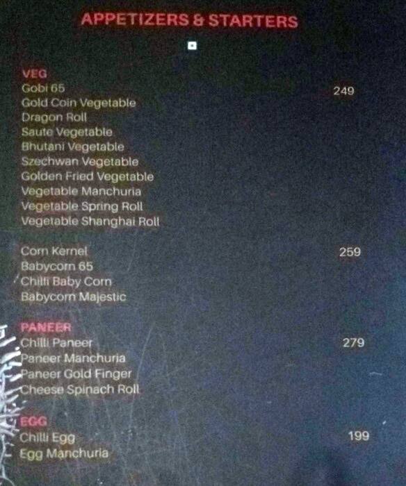 Tabla menu